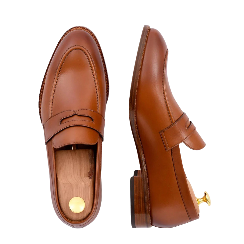 Men s Slip On Shoe with Stacked Heel