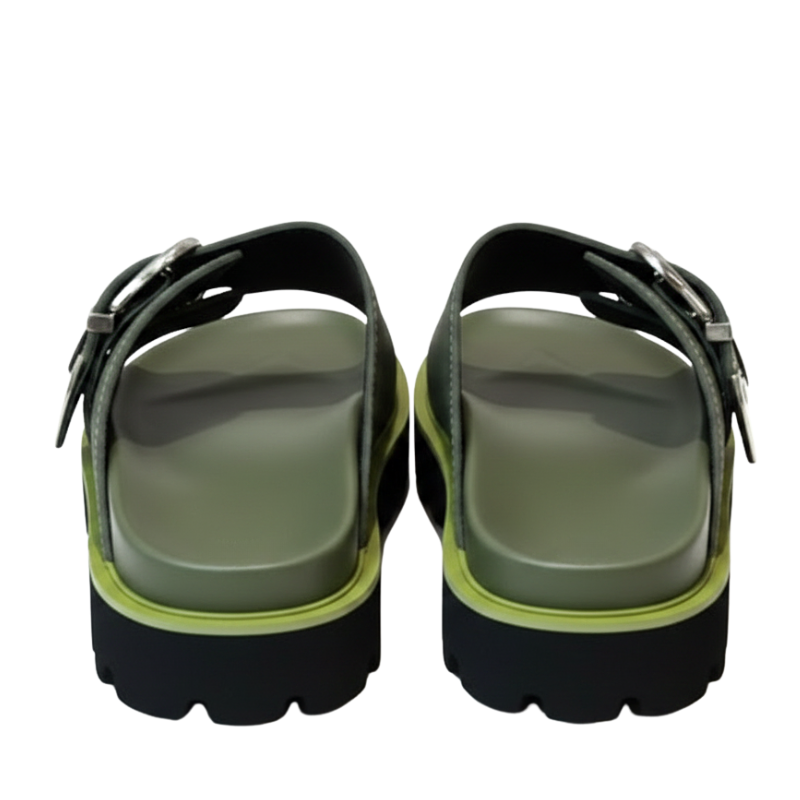Luxe Streetwear Buckle Sandals in Rugged Sole