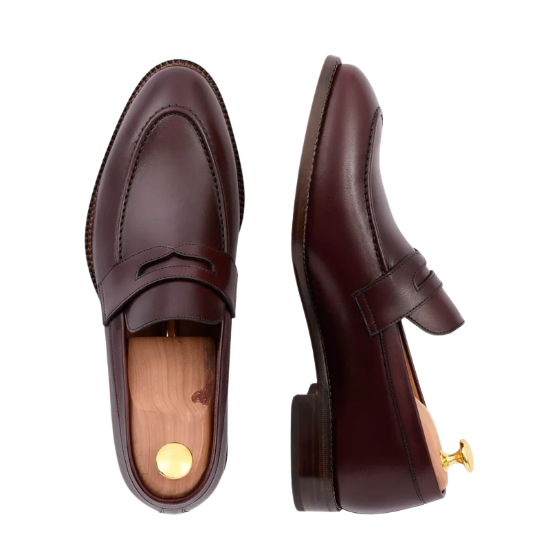 Men s Slip On Shoe with Stacked Heel