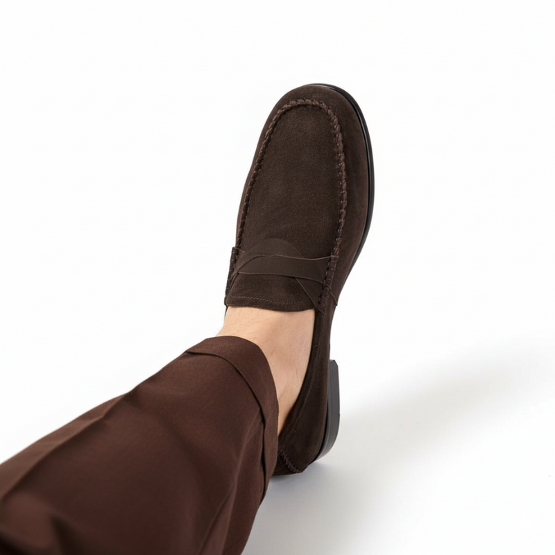 Luxury Suede Heritage Penny strap Moc Loafers