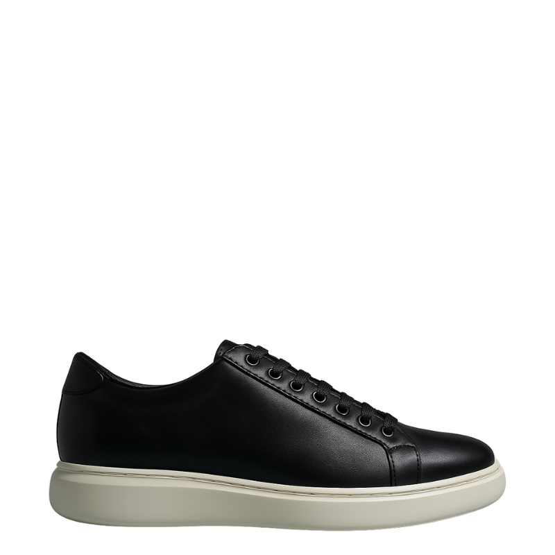 Men s Black Casual Lace up Sneaker Shoe