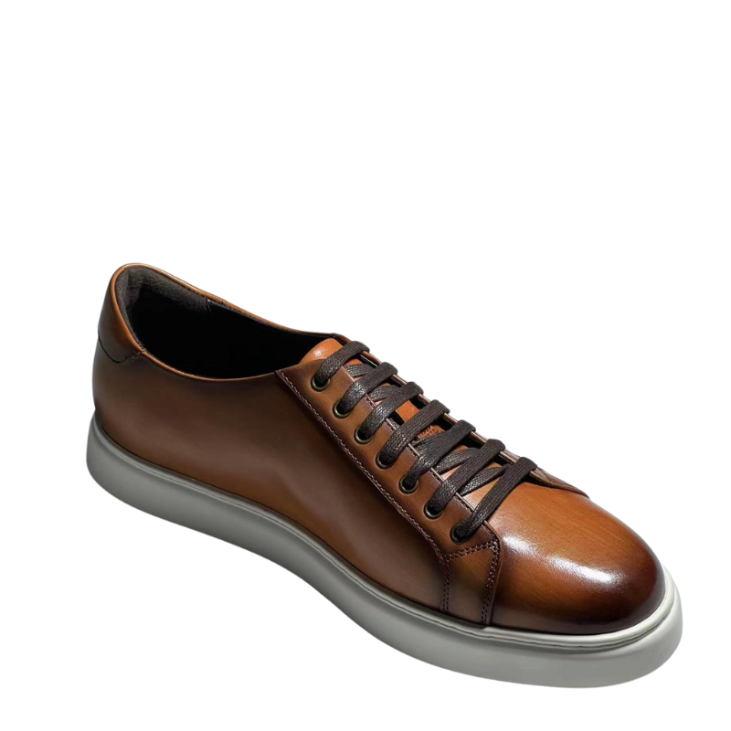 Men s Tan Casual Lace up Sneaker Shoe