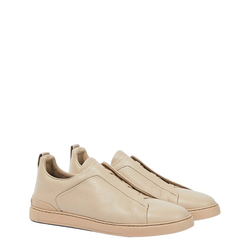 Luxury Triple Stitch Leather Sneaker for Mens