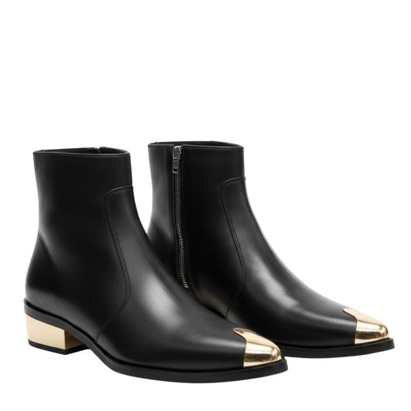 Royal Crest Golden Toe Ankle Boots