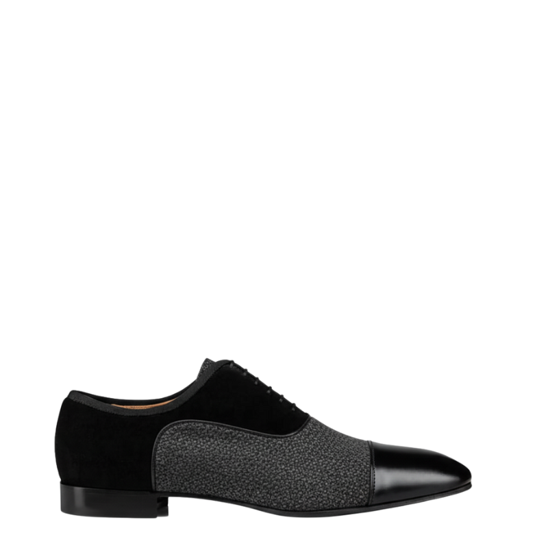 Italian Leather and Canvas Luxe Oxford Shoes for Men's