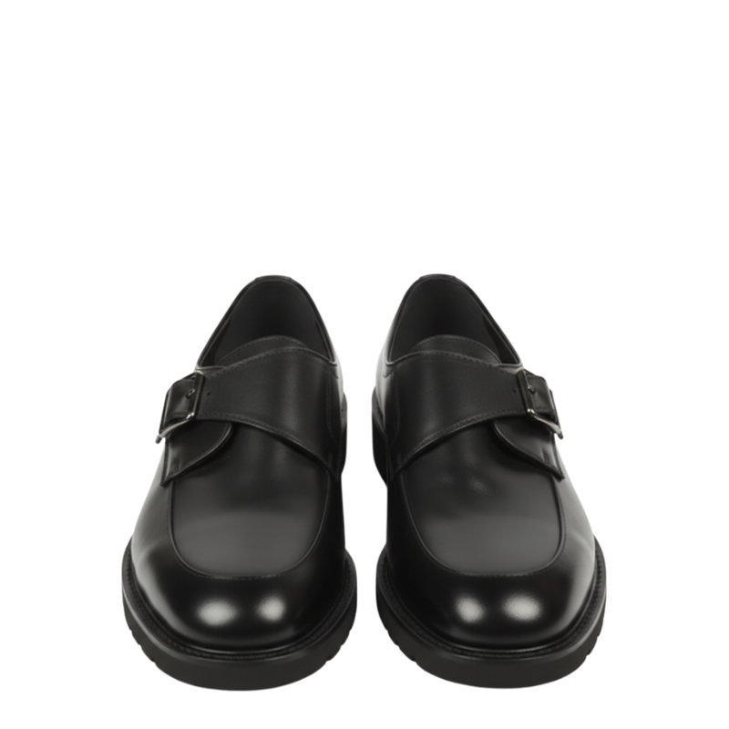 Classic Leather Buckle strap Monk Shoes