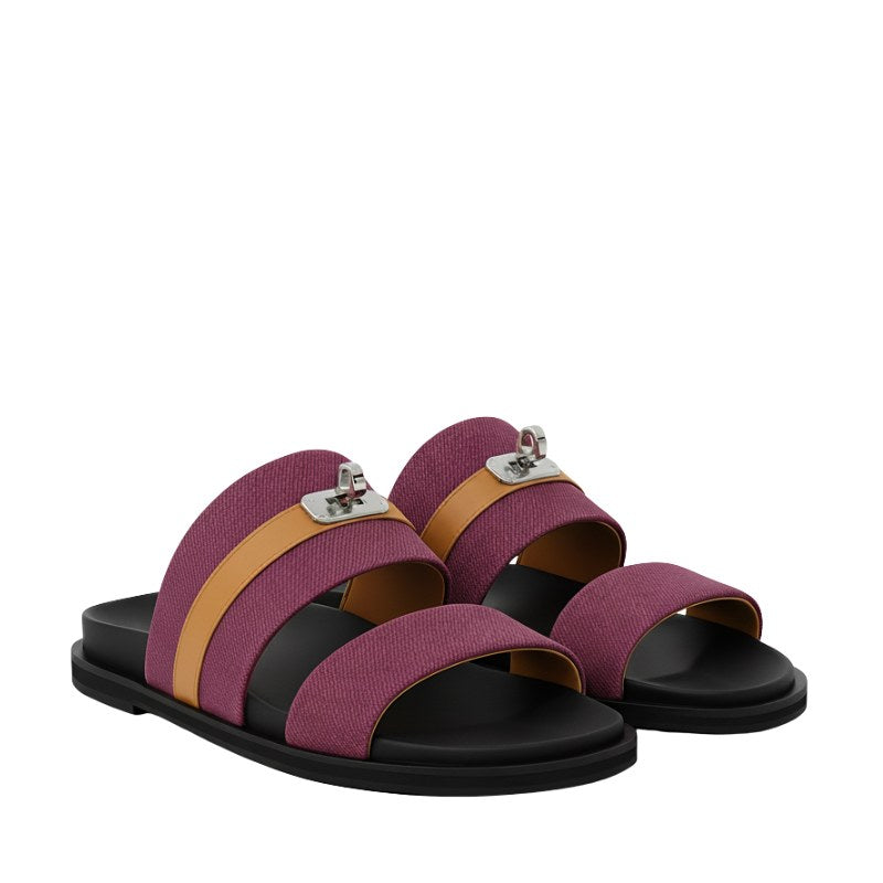 Canvas Multi Strap Comfort Slipper