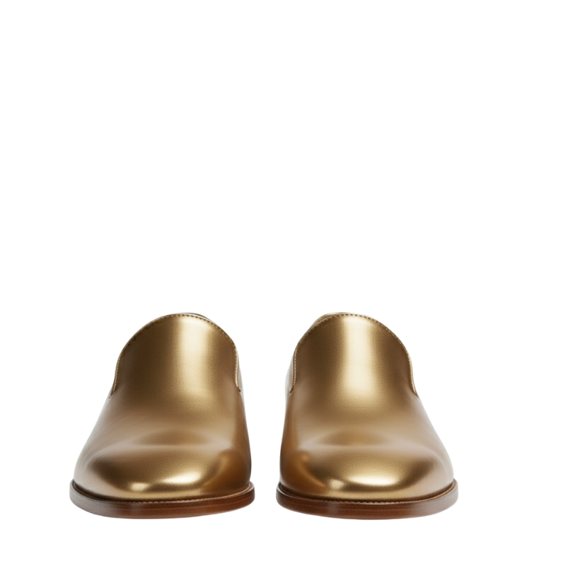 Royal Gold Luxe Slip-On Loafers