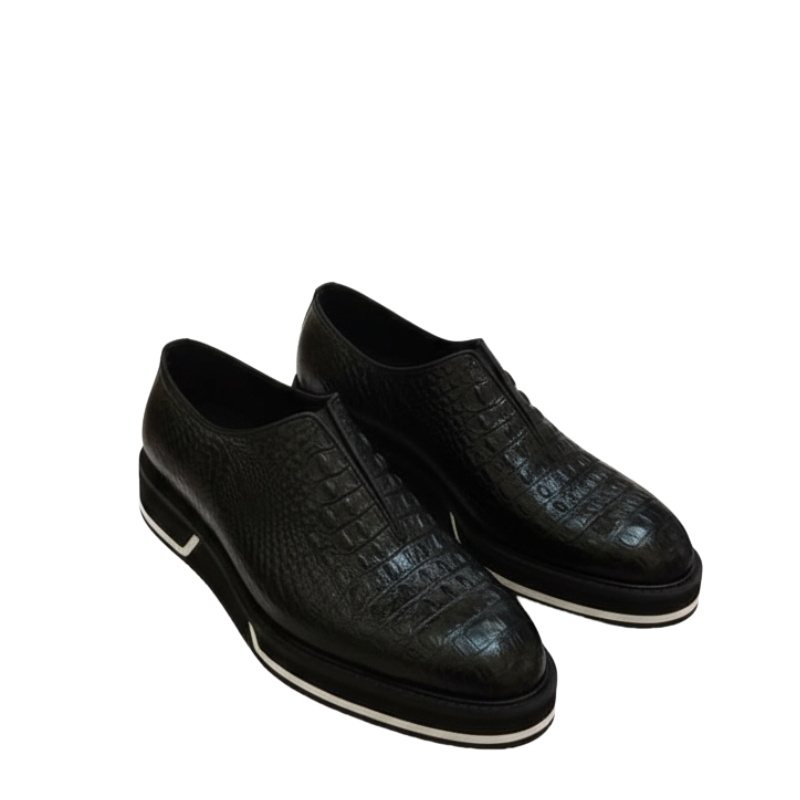 Italian Leather Dark Brown Sneaker with Stylish Hybrid Sole