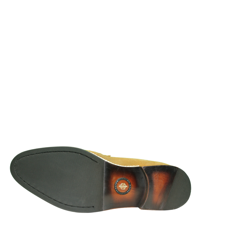 Classic Suede Leather Tan Penny Loafer Slip-On