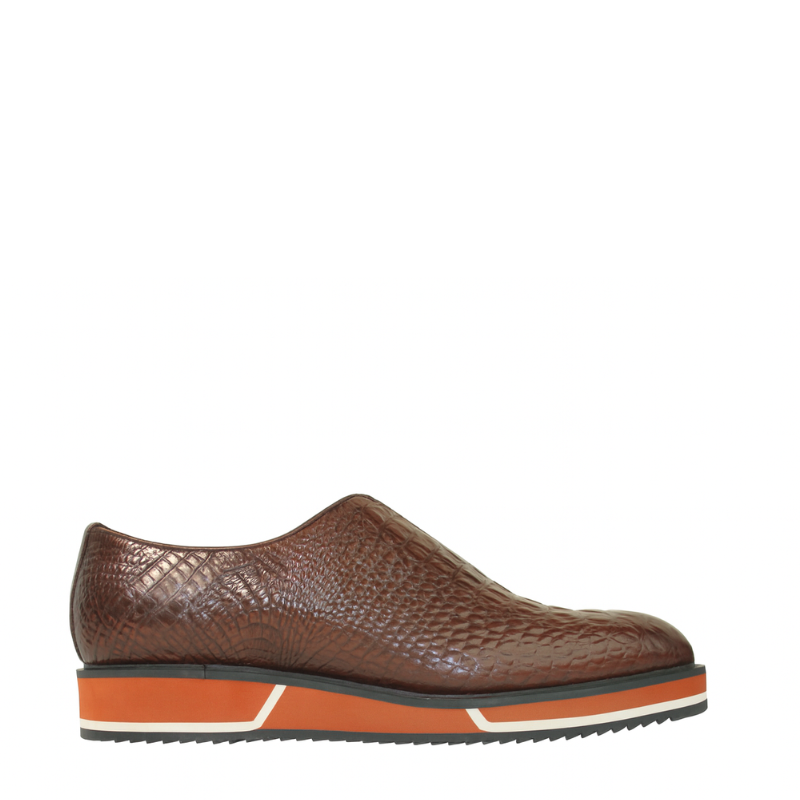 Italian Leather Sneaker with Stylish Hybrid Sole
