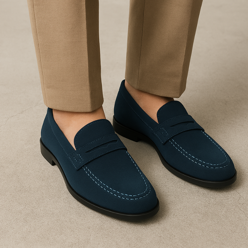 Italian Suede Penny Loafer for Men's