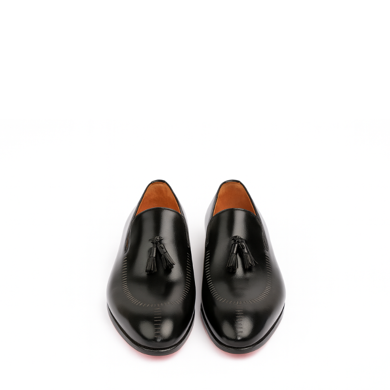 Luxury Leather Wingtip Tassel Loafer for Mens