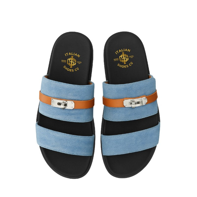 Canvas Multi-Strap Comfort Slipper