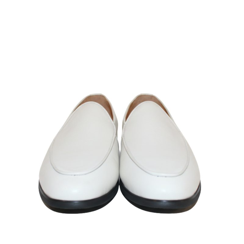 Luxury Leather Slip On Ivory Design Loafers