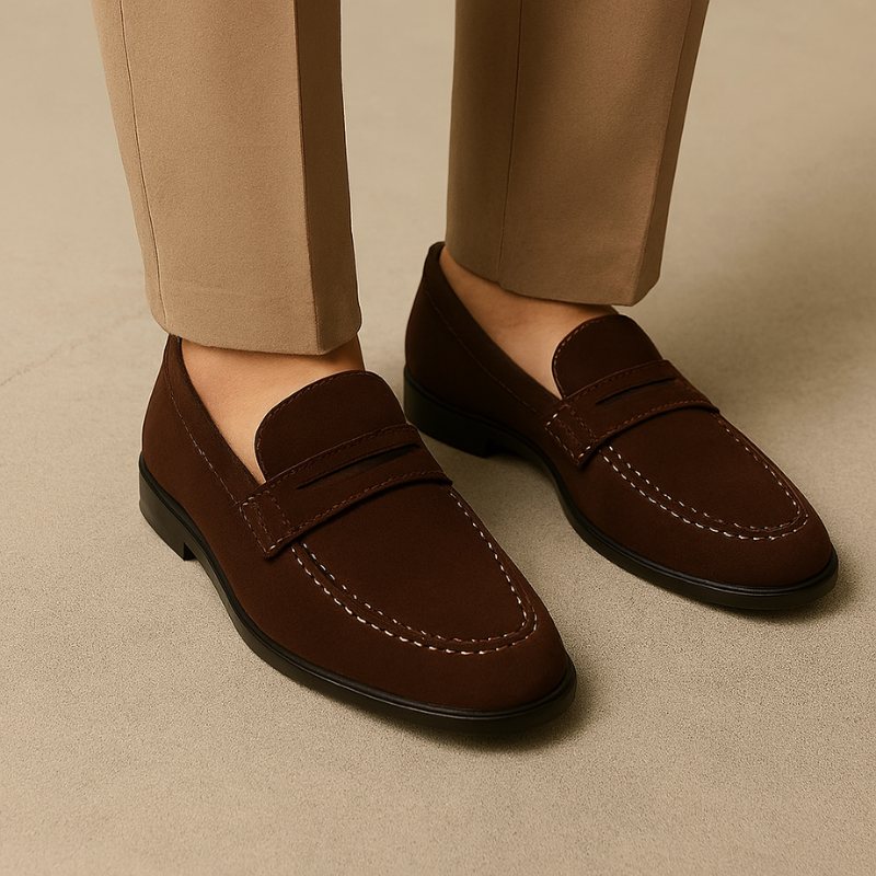 Italian Suede Penny Loafer for Men's
