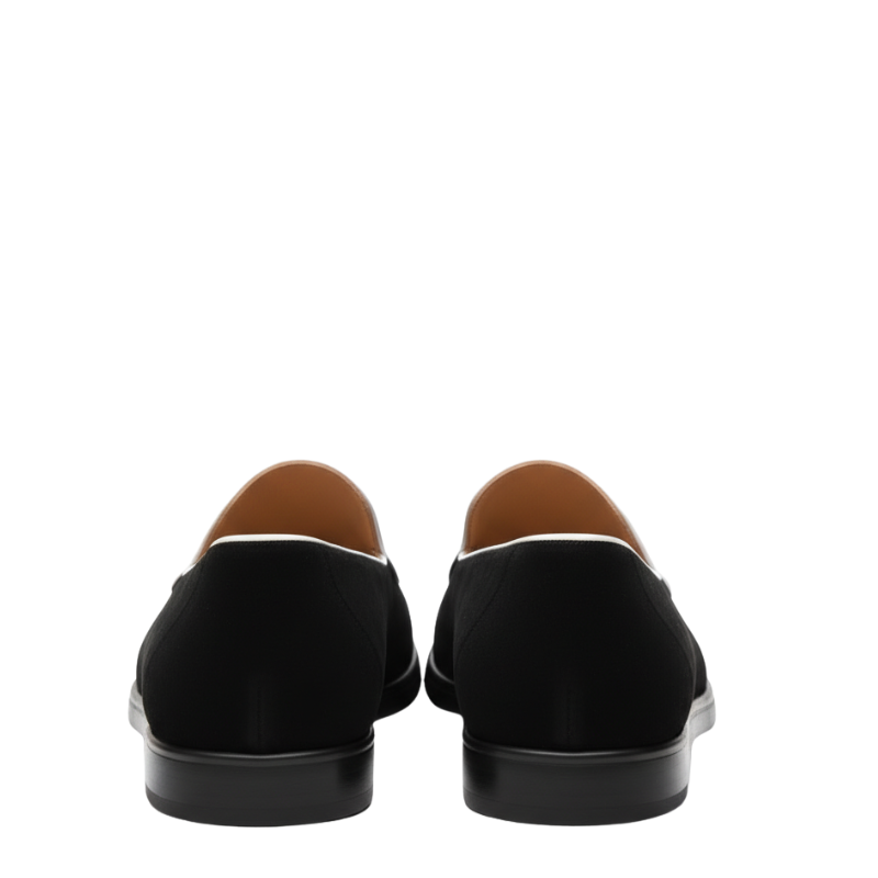 Luxury Contrast Trim Slip On Venetian Loafers