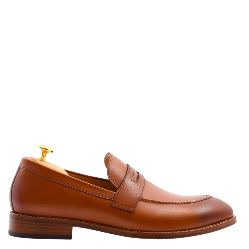 Men s Slip On Shoe with Stacked Heel