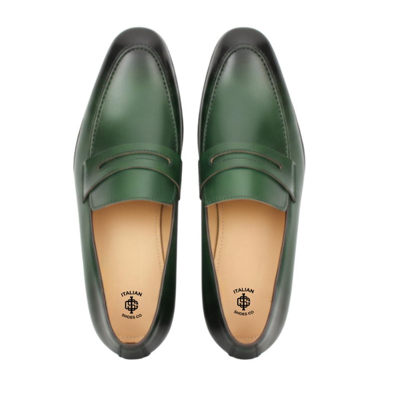 Luxury Emerald Penny Loafers