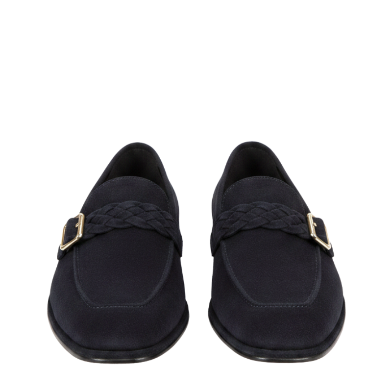 Luxury Suede Buckle Loafers