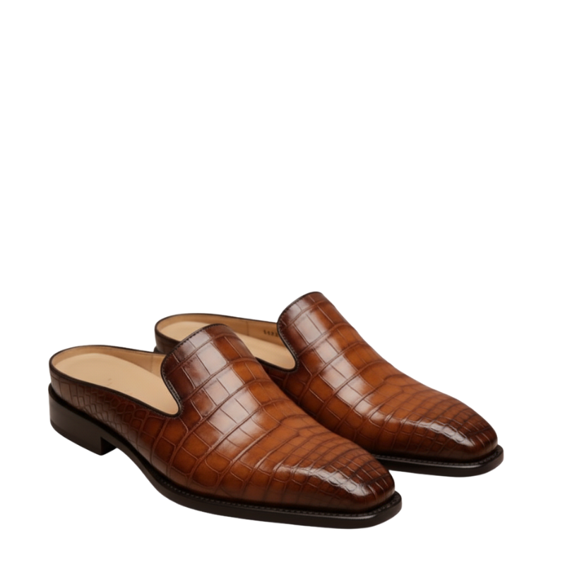 Cavalier Croc Slip On Mules