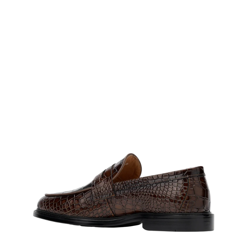 Croco Leather Printed Loafer