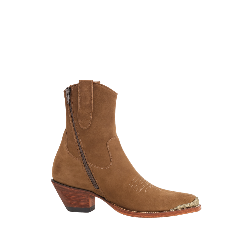Men's Suede Leather With Side Zipper Boots