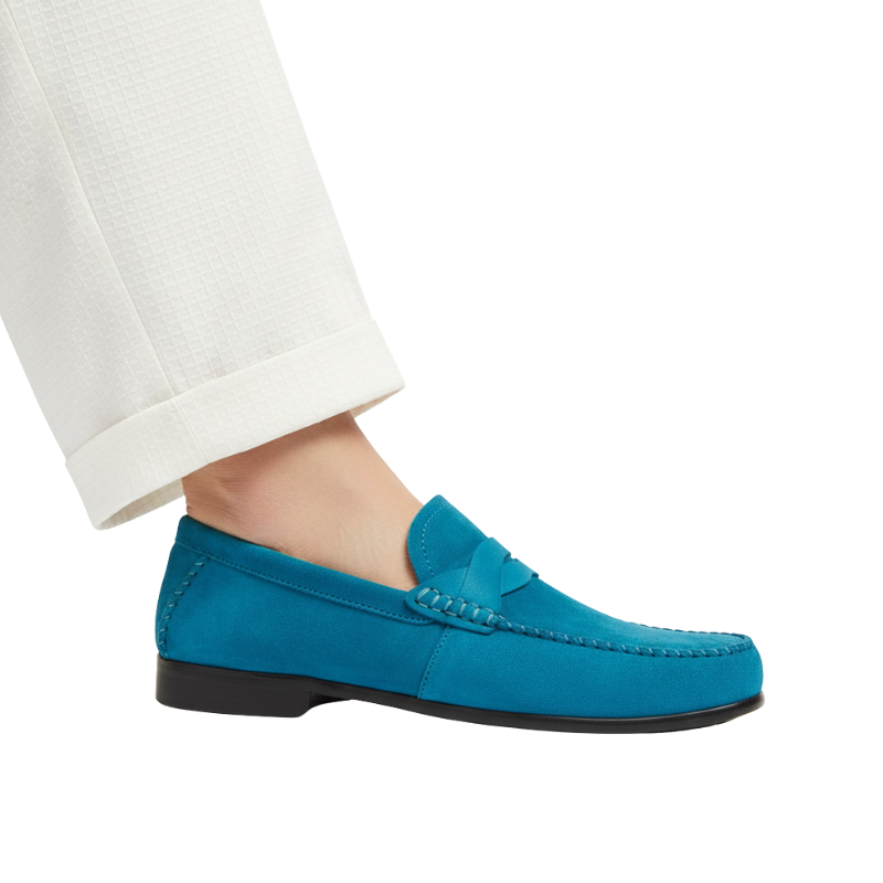 Luxury Suede Heritage Penny-strap Moc Loafers