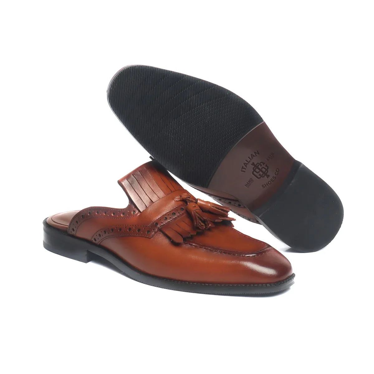 Tassel Leather Mules