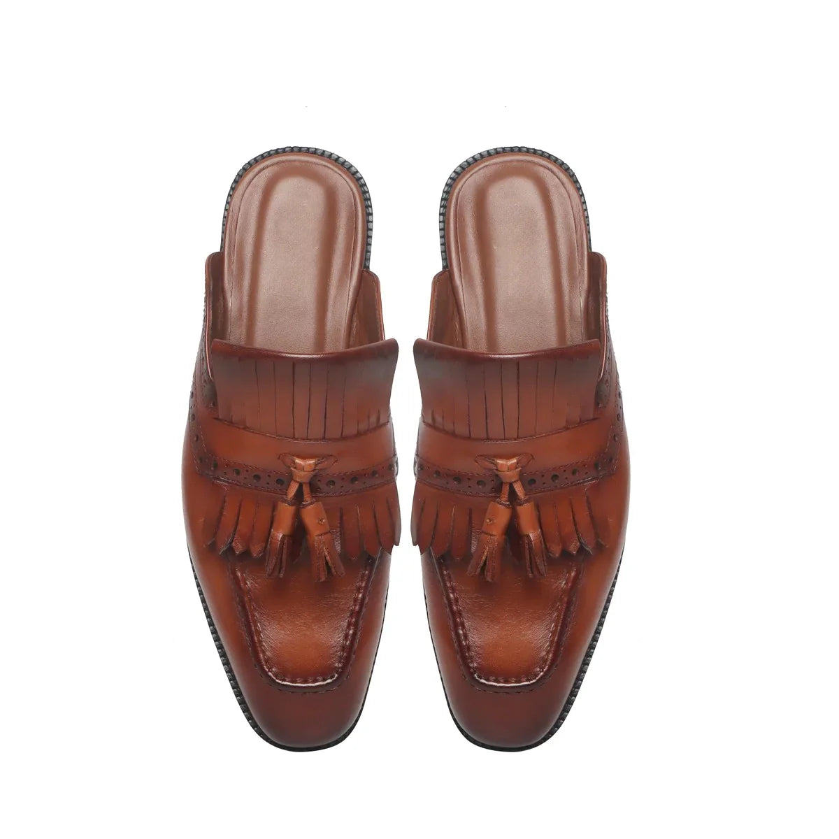 Tassel Leather Mules