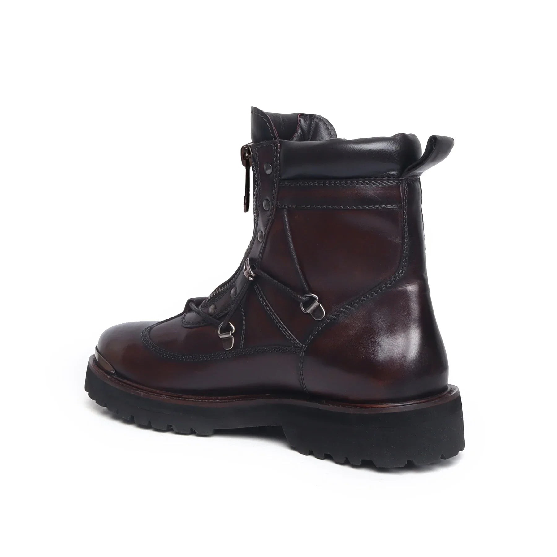 Dark Brown Biker Boots