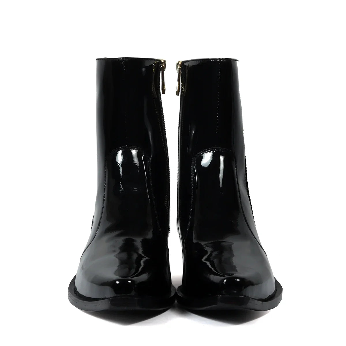 Black  Patent  Leather Cowboy  Boots