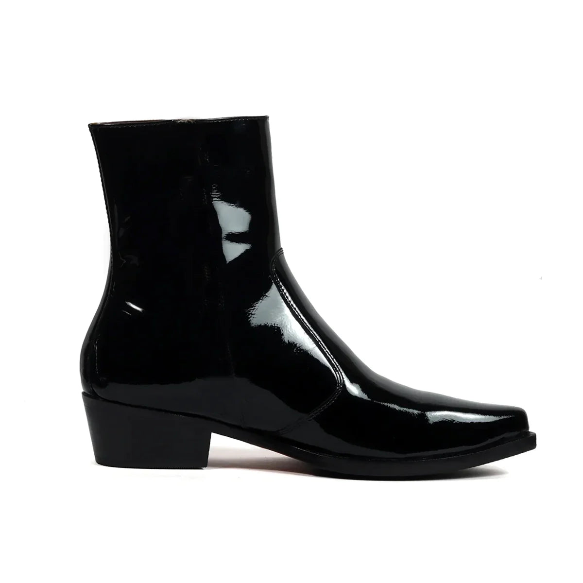 Black  Patent  Leather Cowboy  Boots