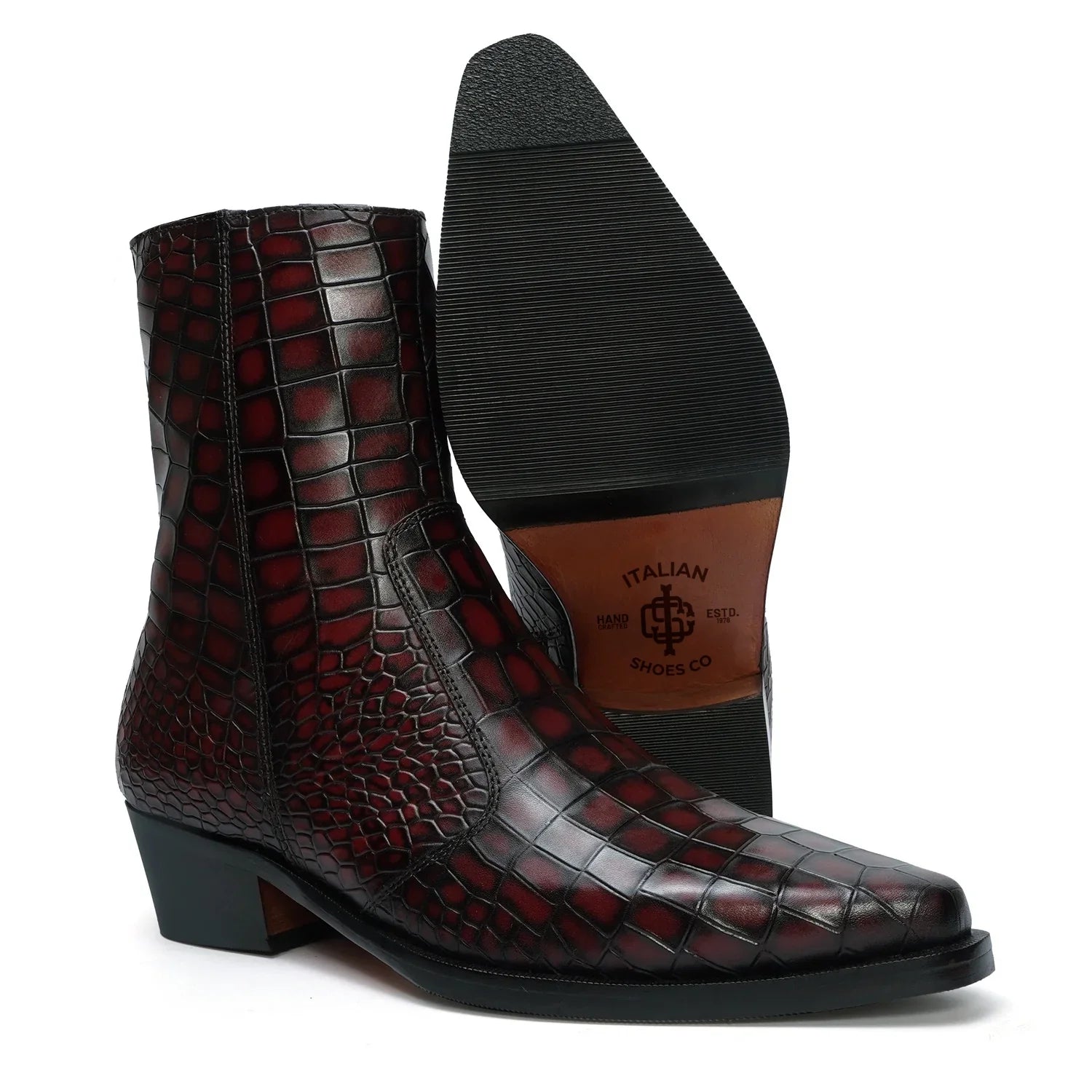 COWBOY SMOKEY WINE CHELSEA BOOT