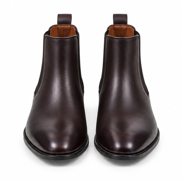 Valenza Espresso Leather Chelsea Boots