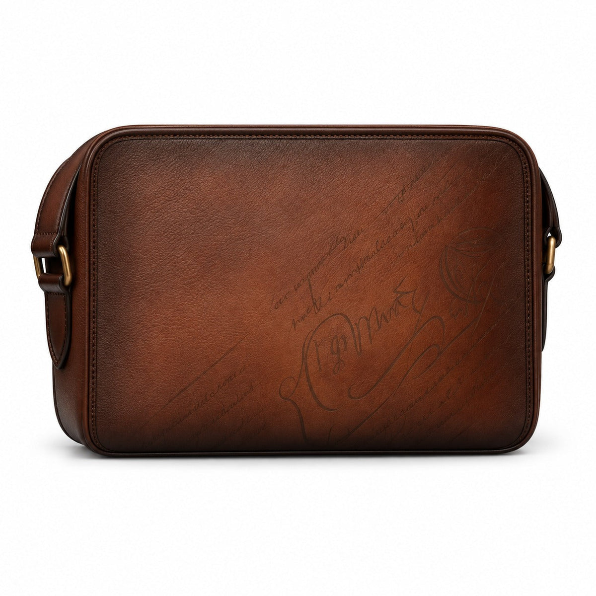 Vintage Cognac Leather Crossbody Bag