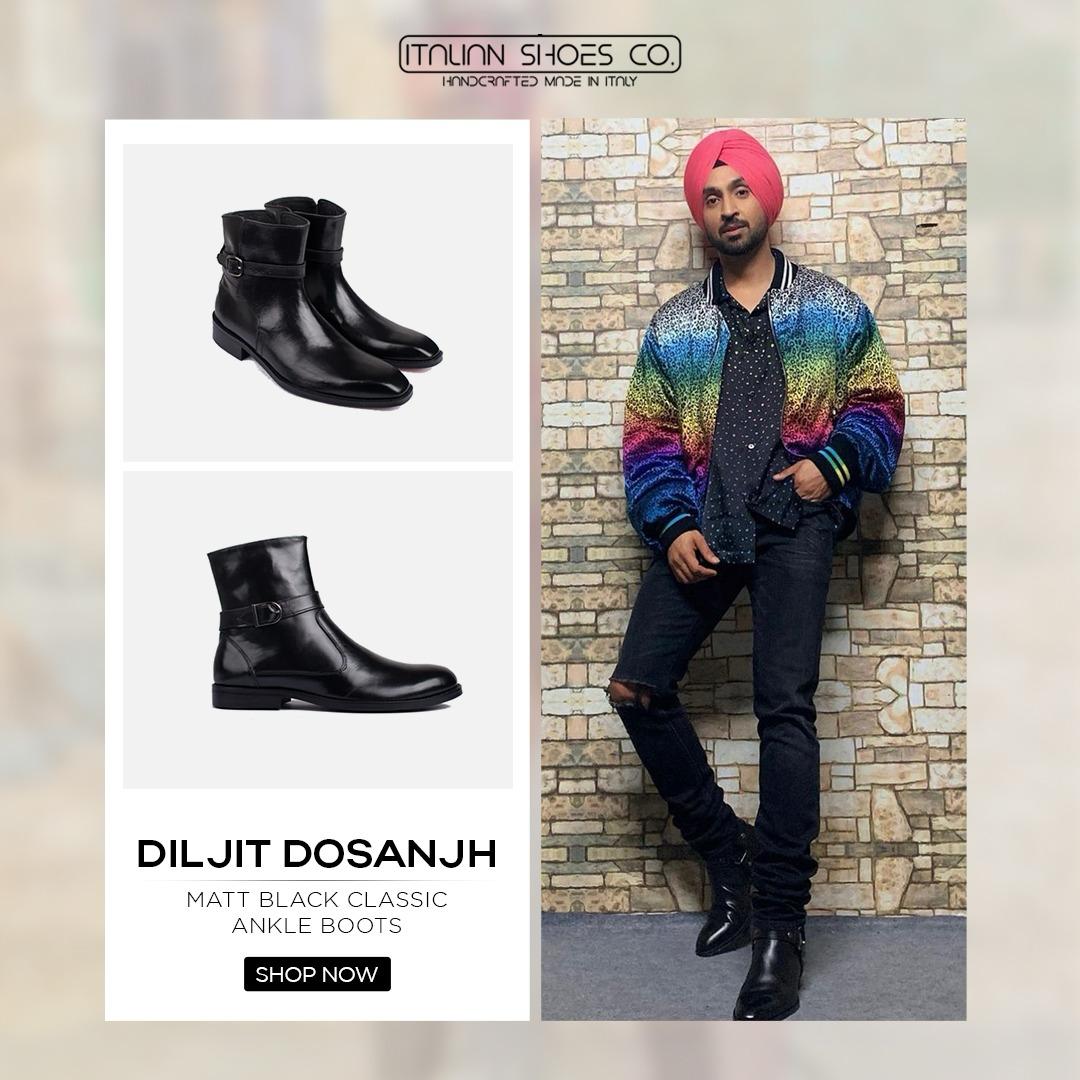 Classy Shiny Italian Leather Around Buckle Strap Boots