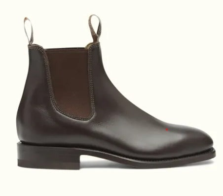 Brown double strip boots