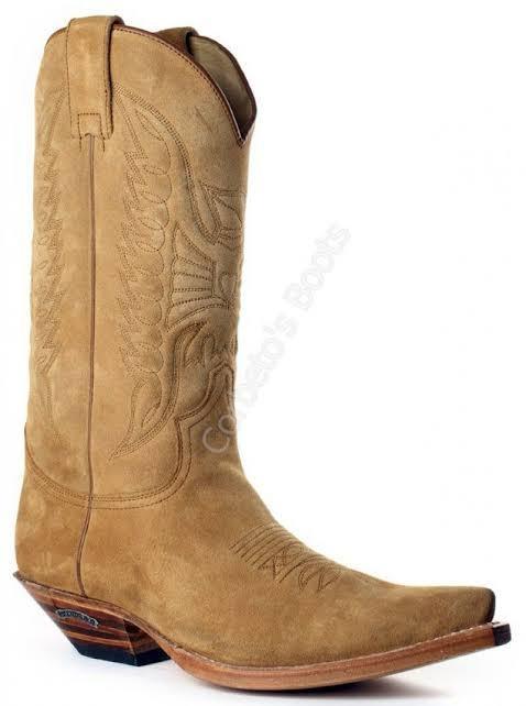 Men's Suede Tan Cowboy Boots