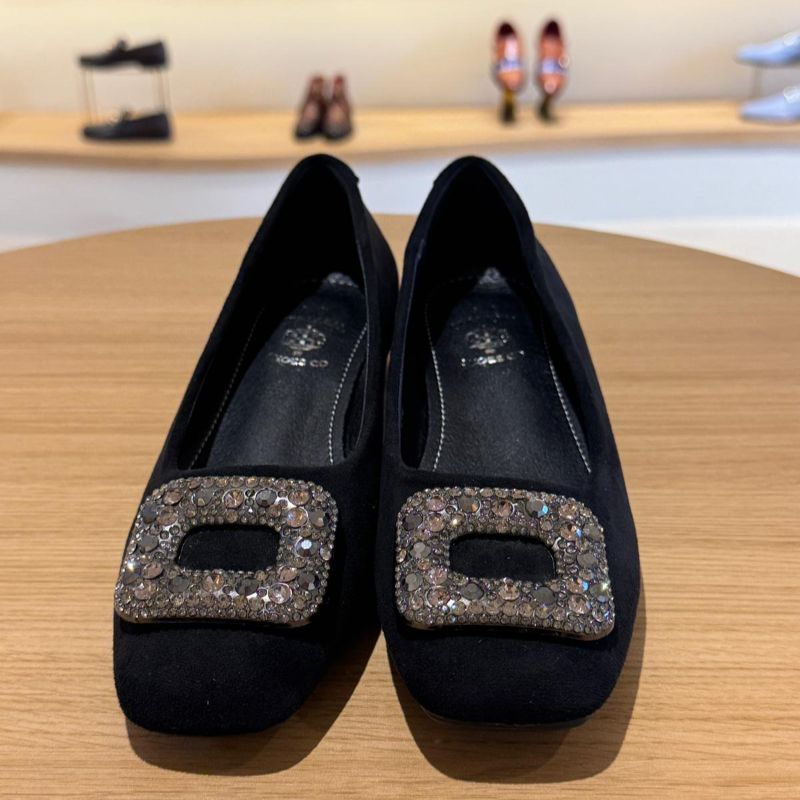 Luxe Crystal Sparkling Buckle Ballet Flats