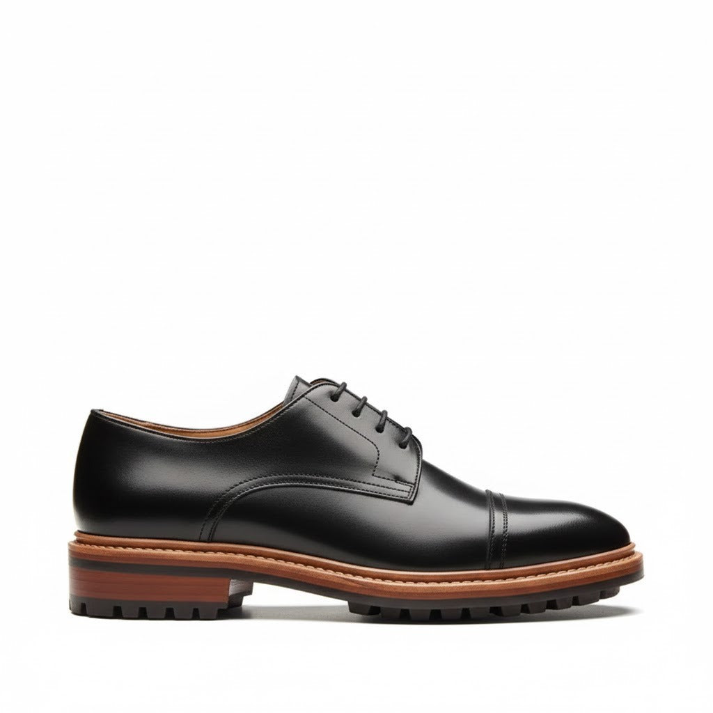 Junior, Cap-Toe Derby Shoe - Natural Chromexcel  Hand Welted New Age