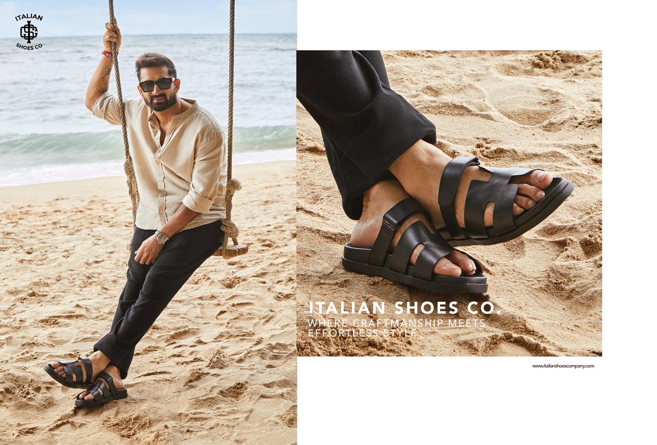 Croco Leather Luxury Sandals