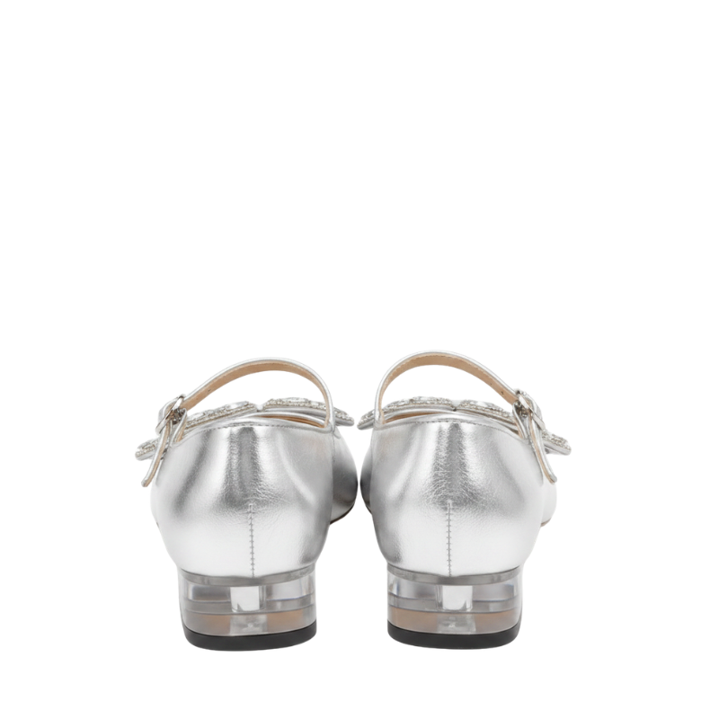 Women's Italian Luxe Crystal Bow Mary Jane Sandal