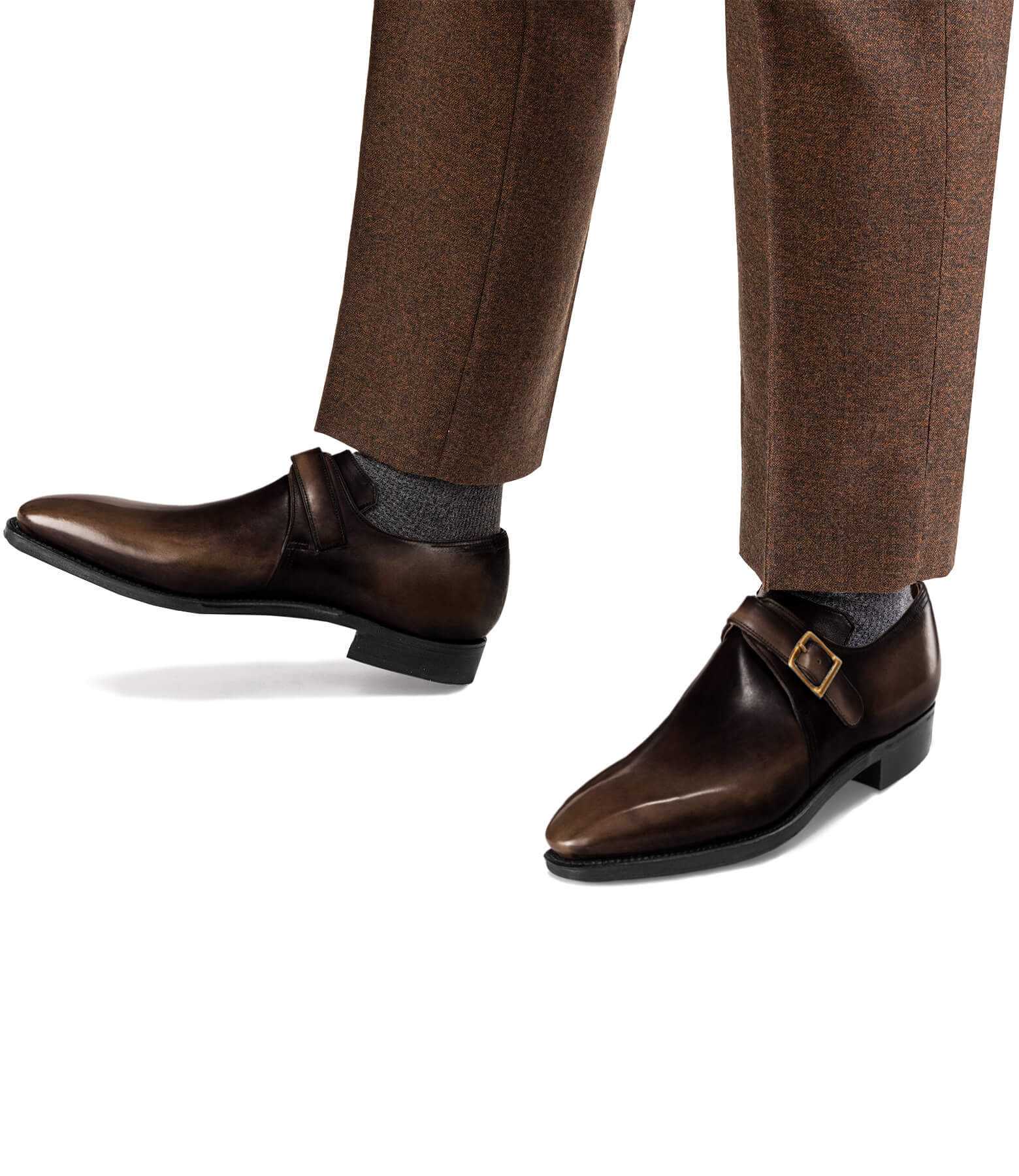 Buckle Calf Leather Old Shoes