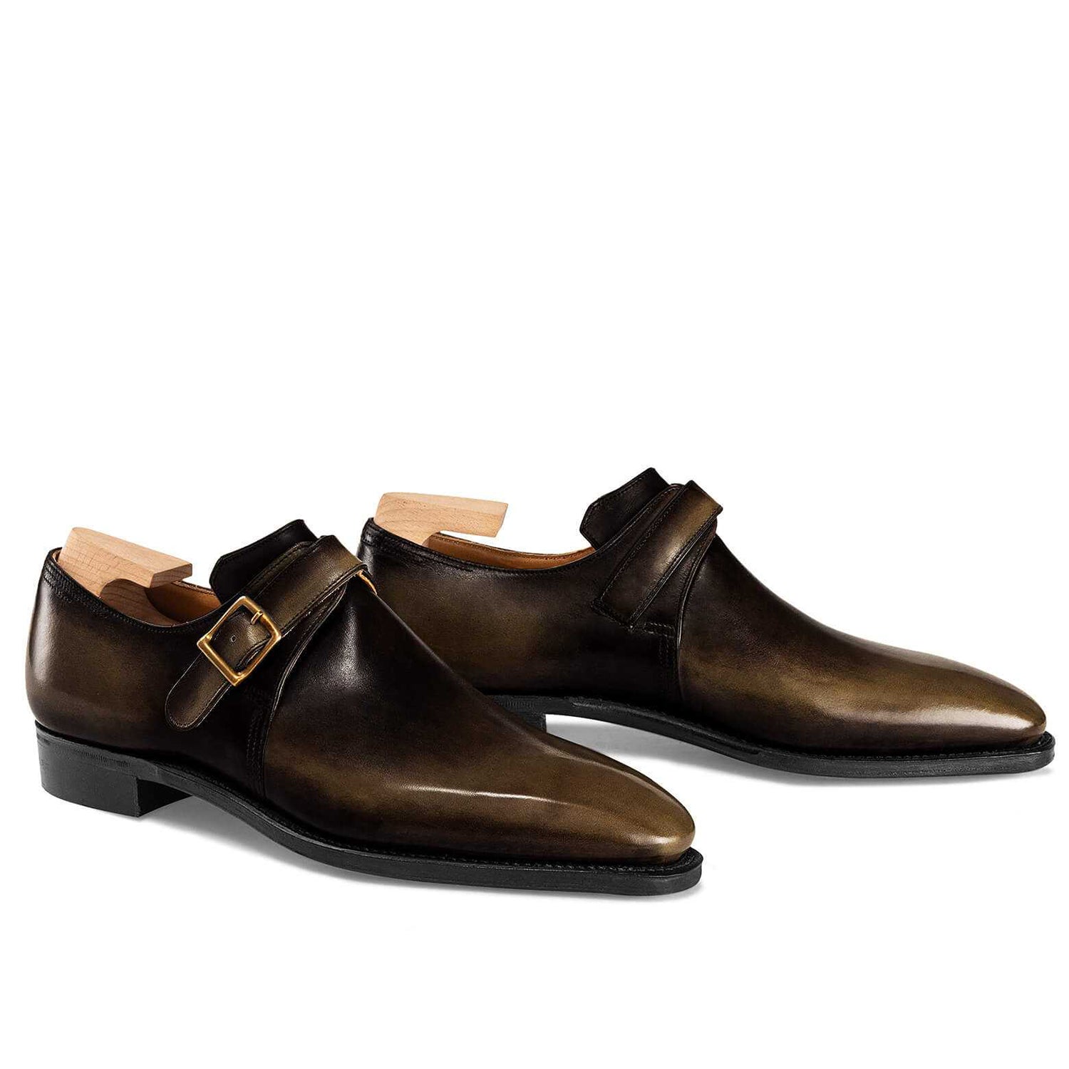 Buckle Calf Leather Old Shoes