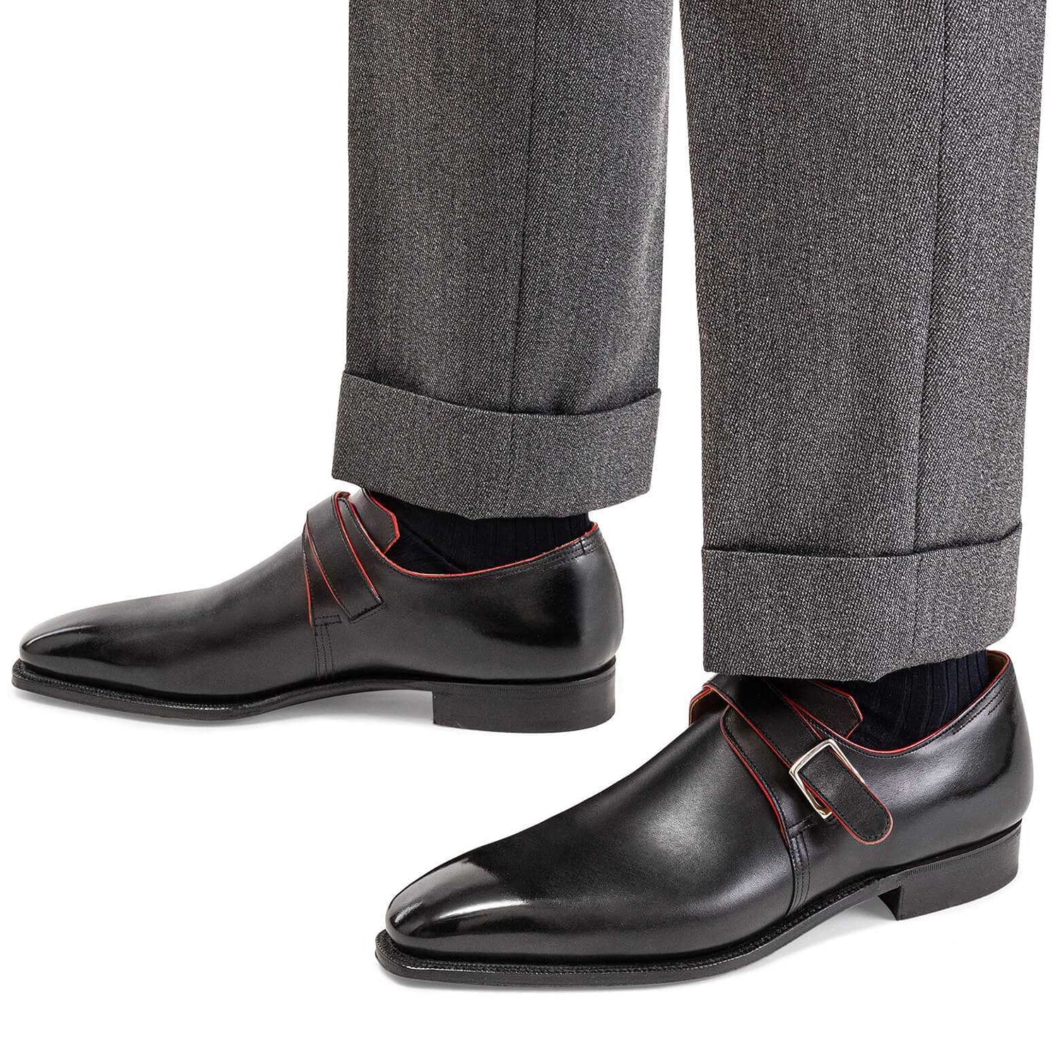 Lining Calf Leather Shoe With Buckle