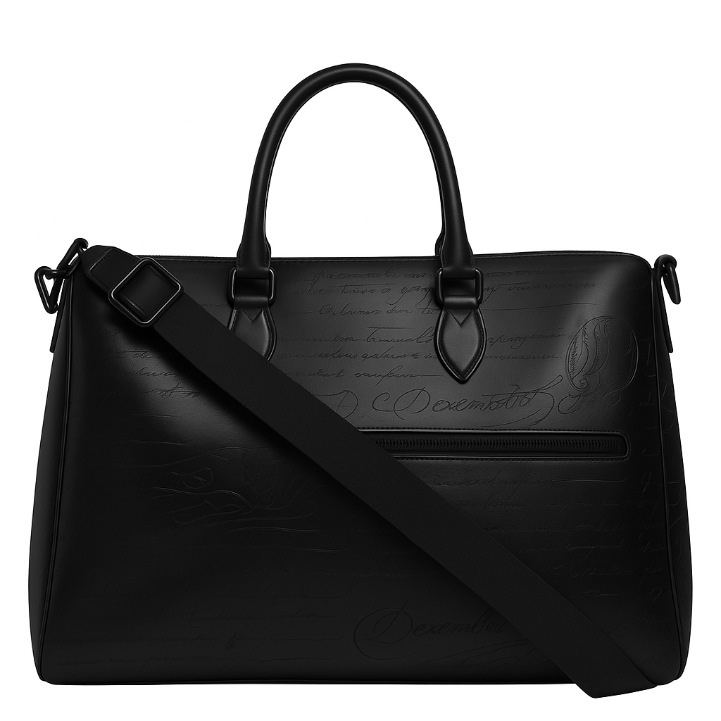 Premium Travel Duffel Leather Blue Luggage Bag