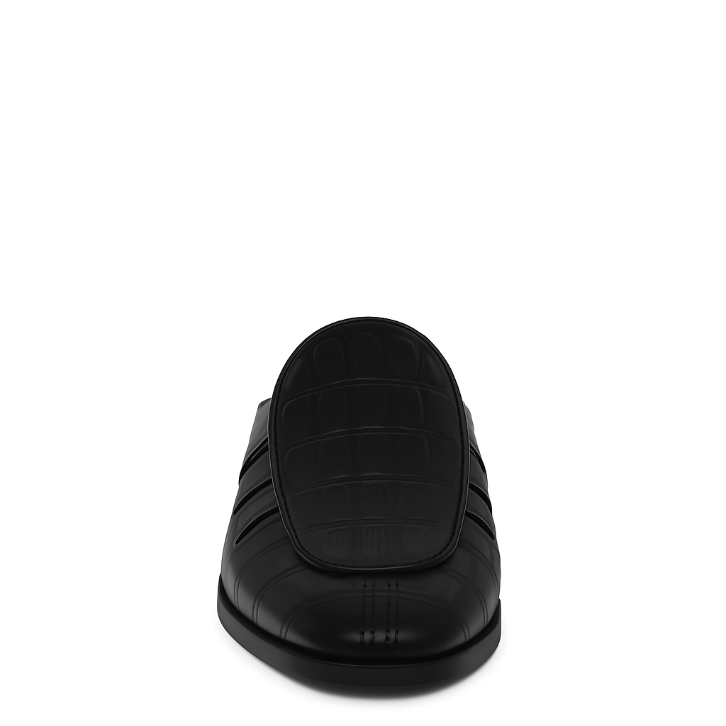 Stylish Croco Leather Mule