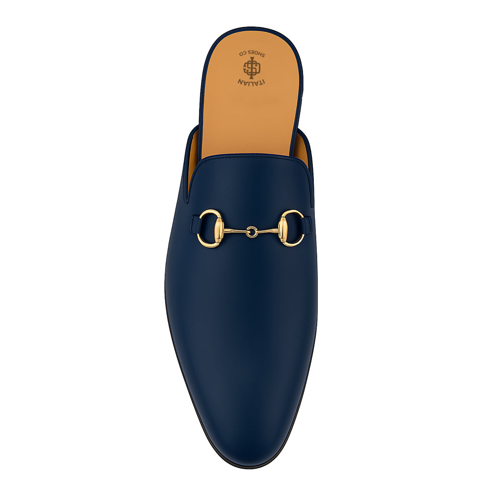 Plain Design Leather Mule