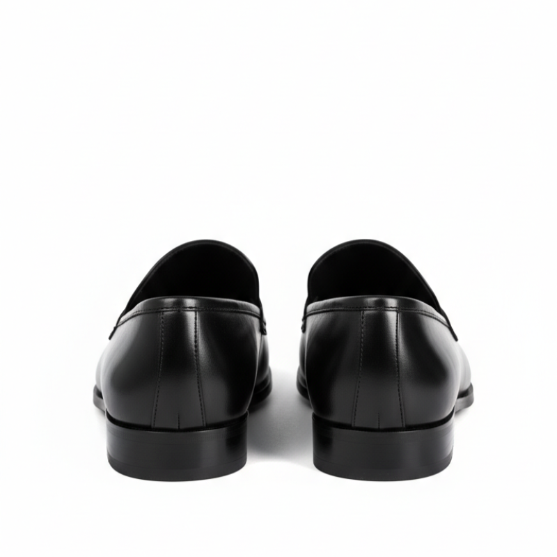 Italian Classic Noir Saddle Penny Loafers